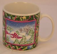 Sakura CHRISTMAS SCENE Sue Zipkin Coffee Mug